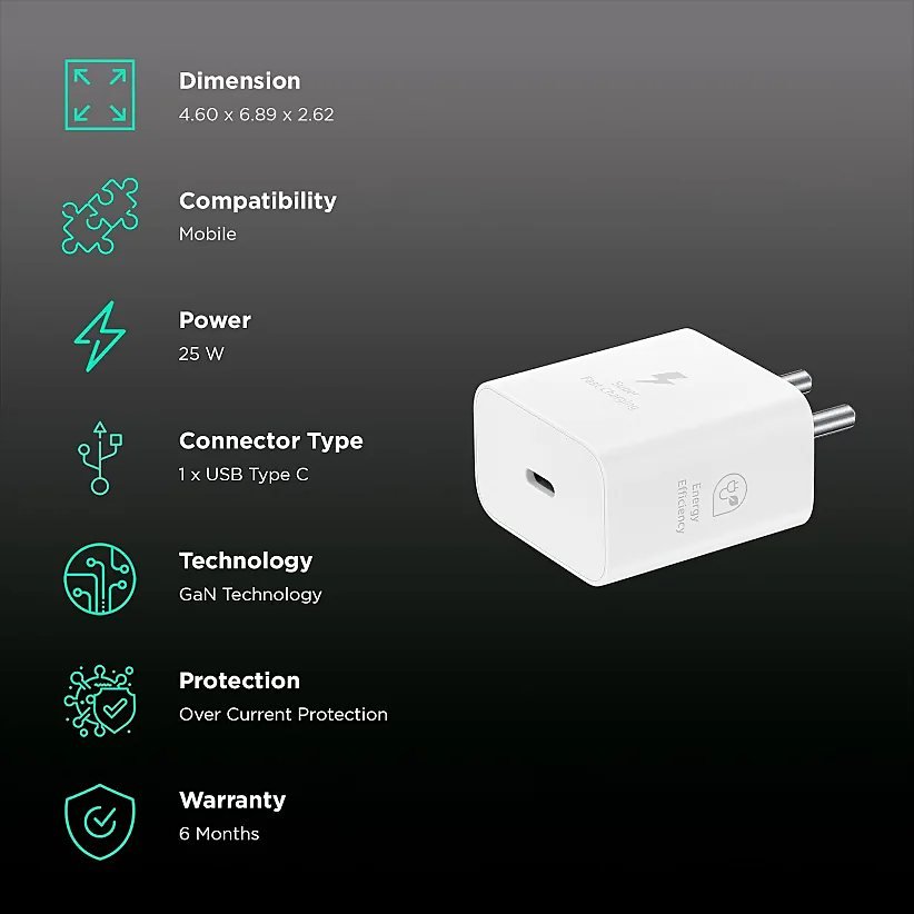 Samsung Original 25W USB Type-C Travel Adaptor